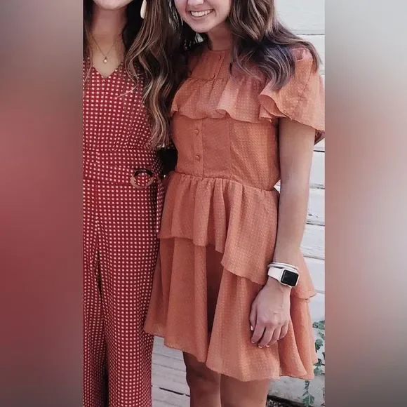 Orange with Ruffles House of Harlow Dress - Picture 7 of 8